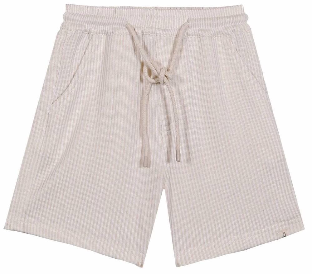 NEW ME & HENRY boys splish swim shorts in cream seersucker
